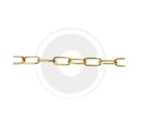 25 mtl catena genovese in acciaio ottonato tondo gr 14 Ø 2,2 mm fune