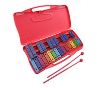 25 Note Glockenspiel Xylophone Strumento musicale a percussione battito manuale per l insegnamento educativo giocattolo con custodia e 2 mazze bambini