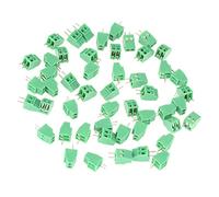 25 Paare PCB Mount Screw Terminal Block 2.54mm 2 Pin Schraubklemme Steckverbinder Terminalblöcke Pluggable für Leiterplatte (Rechtwinklig)