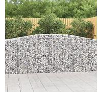 25 Pack Arc Gabion Baskets 400x30x100/120 cm Galvanized Steel for Garden Decoration, Windbreak & Noise Reduction, Heavy Duty Rustproof Wire Mesh with Reinforced Hooks