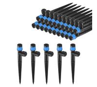 25-Pack Emettitori Irrigazione a Goccia, Gocciolatori Regolabili 360° Blu