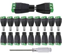 25 Paia 12V/24V DC Maschio E Femmina Connettore Spina Jack Adattatore Set, 2.1X5