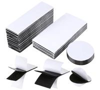 25 paia di velcro autoadesivo, extra forte, chiusura in velcro nero, autoadesivo, su entrambi i lati invece di forare, doppio velcro per pareti, pavimento, bicchieri, plastica