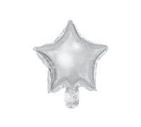 25 palloncini a forma di STELLA ARGENTO 25cm - in foil Mylar gonfiabile ad aria