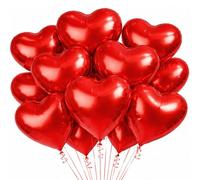 25 palloncini rossi a forma di cuore da 45 cm, grandi palloncini in Mylar a forma di cuore per San Valentino, anniversario, matrimonio, fidanzamento, proposta, addio al nubilato