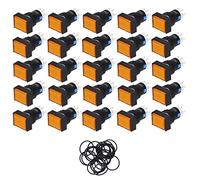 25 pc di interruttore di pressione ABS a 6 pin di pulsante a 6 pin con un disco più basso 220V