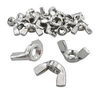 25 PCS Dado a Farfalla, Wing Nuts Acciaio Inossidabile Set di Dadi con Alette hand Twist stringere Hardware dado fissaggio parti Standard Certificato Per Auto Macchinari Mobili (M6)