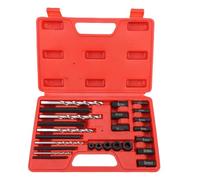 25 Pcs Screw Extractor Set, High Hardness Steel Easy Out Broken Bolt Extractor Kit with Storage Case