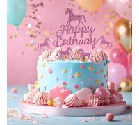 25 Pcs Topper Torta,Cavallo Cake Topper,Decorazioni Torta Cavallo,Cavallo Topper Cupcake,Decorazione Torta Cartoon,Adatto Per Decorazione Di Compleanno
