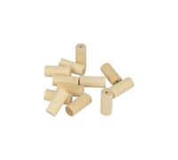 25 PERLE CILINDRICHE IN LEGNO - 20X8.6 MM - GIOIELLI