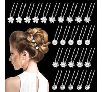 25 Pezzi Accessori Capelli Sposa, Forcine per Capelli Sposa, Fermaglio Capelli Donna Cerimonia Forcine Strass Cristallo Fermagli Accessori per Capelli Comunione Festa