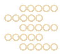 25 Pezzi Anelli in Legno Naturali per Macramè e Fai, Beige | Legno, Finitura Liscia, per Boho e Appendini, Adatti a Principianti ed Esperti Creativi