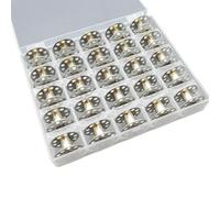 25 Pezzi Bobine Metalliche per Macchina da Cucire Con Contenitore Scatola Facile