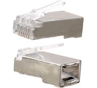 25 Pezzi CAT6 Connettori RJ45 Schermati in Metallo Spina Modulare - CAT6A FTP 8P
