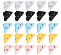 25 Pezzi Clip Triangolari Colorate, Graffette, Angolo In Plastica Multifunzionale Clip, Protezione Angoli Libri, Adatto Per Uffici E Ambienti Di Apprendimento