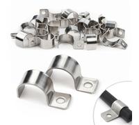 25 Pezzi Collari per Tubi 20mm Fermacavo Unico Foro in Acciaio Inox V2A Supporti a U Morsetti per Tubi Collari Heavy Duty Fissaggi per Cavi Ø 19-20.5mm Tubazioni per Acqua Tubi PVC Installazione