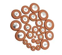 25 Pezzi Cuscinetti Per Sassofono Tenore Professionali In Pelle Parti Di Strumenti Musicali A Fiato Sassofono Riparazione Parte (Color : Brown)