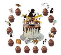 25 pezzi Detective Cake Decorazioni Detective Cake Topper Cupcake Toppers per Detective Compleanno Decorazioni Detective Feste Compleanno Accessori Festa Compleanno