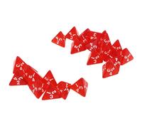 25 pezzi di dadi didattici digitali triangolari rossi per l'educazione interattiva