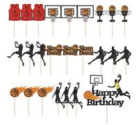 25 Pezzi Di Inserti Per Torta Da Basket, Toppers Per Torta, Decorazioni Per Torte Glitterate, Decorazioni Per Feste, Toppers Per Torta A Tema Sportivo, Inserti Per Cupcake