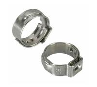 25 pezzi di morsetti a orecchio singolo senza giunzioni 6,5-38,1 mm in acciaio inossidabile 304, anelli di serraggio Cinch for sigillare vari tipi di tubi.(25pcs 38.1mm)