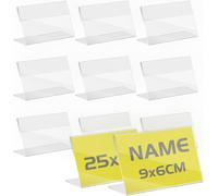 25 Pezzi Espositore Da Tavolo Inclinati, 9X6 Cm Verticale Espositori Acrilico Tr