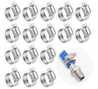 25 pezzi fascetta stringitubo in acciaio inossidabile fascetta stringitubo per 6-12 mm fascetta stringitubo