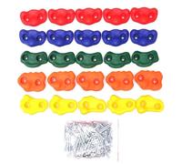 25 pezzi for kit di presa for mani e piedi, prese for parete da arrampicata in giardino, staffa for telaio(Color No Rope)