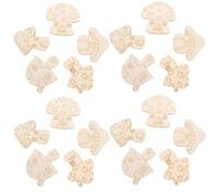 25 Pezzi Forme di Legno Non Finite Fungo per Decorazione Appesa | Pioppo Beige, Superficie Liscia e Grezza, per Ghirlande e Camerette, Stagione di Fiori e Pasqua