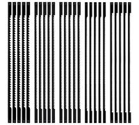 25 Pezzi lame per seghetto oscillante 10/15/18/20/24 Lame da Traforo Standard a Taglio Fine con Pernetto Trasversale per Segare Legno Plastica Schiuma Metalli Teneri - 127mm