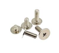 25 pezzi M2 M2.5 M3 M4 Vite a testa piatta extra sottile e grande(8mm,M3 dk 8mm)