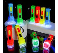 25 pezzi - Mini torcia elettrica da 3,5 pollici, illuminazione a LED, pratica luce a LED portachiavi, colori misti in blocco, riempitivo per feste, casa, premi scolastici, regali per il ritorno a scuo