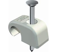 25 pezzi OBO Bettermann fascetta per cavi con un diametro di 7 - 12 mm, con un chiodo da 35 mm.