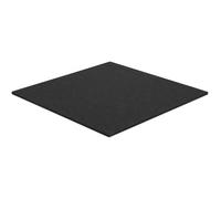 25 Pezzi Pavimento Gommato Grana Extra Liscia Nero 100x100x2cm | Copertura 25 m², Gomma Riciclata Antiscivolo, Superficie Compatta Facile Da Pulire, Per Palestra E Home Gym, Posa Senza Colla