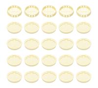 25 pezzi per Round Cabinet Vent 2.36" in plastica, griglia circolare gialla