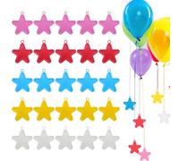 25 Pezzi Pesi per Palloncini a Stella, Peso Palloncino Elio in Plastica, Accessori per Decorazioni Festa Compleanno Matrimonio Battesimo Interno Esterno