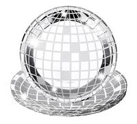 25 Pezzi Piatti per Feste in Argento Piatti di Carta da Discoteca da 9 Pollici Decorazioni per Feste a Tema Discoteca per Feste di Compleanno in Discoteca Anni '70 Matrimonio Piatti Usa e Getta