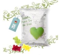 25 pezzi piccoli pacchetti con orsetti gommosi, da regalare - regalini con la scritta “Schön, dass Du da bist” in verde e bianco, ideali come piccoli regali per feste, matrimonio, compleanno e tutte le occasioni