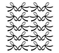 25 Pezzi Portabibite In Acrilico Con Fiocco Nero Per Da Vino