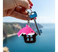 25 pezzi portachiavi in peluche appesi portachiavi con delfini pendenti per