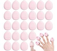 25 pezzi Powder Puff Set di spugnette per trucco, molto piccole e comode, sponge per trucchi bagnati e asciutti, adatti per artisti di make-up (rosa)