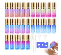 25 Pezzi Roll On Vuoto per Oli Essenziali, Bottiglie di Oli Essenziali, 5ml, con Sfera In Acciaio Inox, per Profumo, Olio Essenziale, Aromaterapia