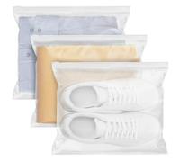 25 Pezzi Sacchetti Vestiti Viaggio, 20x30cm Sacchetti per Vestiti Valigia, Multifunzione sacchetti plastica richiudibili, Buste per indumenti con Zip per Indumenti, Biancheria Intima, Cosmetico