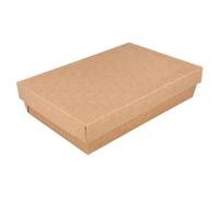 25 pezzi - Scatolette+coperchi 'Thepack' 1300 ml 240 g/m2 + 12 pp 21 x 14 x 5 cm naturale cartone ondulato nano-micro