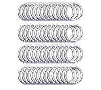 25 pezzi Scatto Moschettone Rotondo, 23.5mm O Ring Anelli, Moschettone Ovale Clip per Portachiavi, Borse,Artigianato e Accessori (25, Argento)