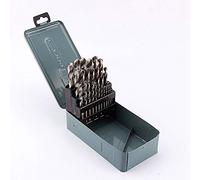 25 pezzi set di bit per trapano in metallo 1 mm-13 mm per ghisa, leghe, metalli non ferrosi, pezzi di perforazione HSS pesante con punto diviso a 118 °, flauti di terra di