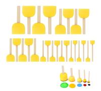 25 pezzi Set di Pennello Spugna, Rotondi Spugne Pennelli, Bambini Spugne per Dipingere per Accessori per Strumenti di Pittura Graffiti, 5 Dimensioni