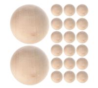 25 Pezzi Sfere di Legno senza Foratura 40mm Palline Rustiche