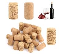 25 Pezzi Tappi di Sughero per Bottiglie di Vino, Tappi in Sughero Riutilizzabili, Sughero Naturale per Vino o Decorazioni Creazione Bricolage e Artigianato