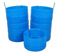 25 Pezzi Tappo a Vite per Boccioni D’acqua in Plastica Blu, 55 MM | Inserto Sigillante Interno, Copertura Antipolvere Removibile, per Contenitori da 11, 3 e 18, 9
